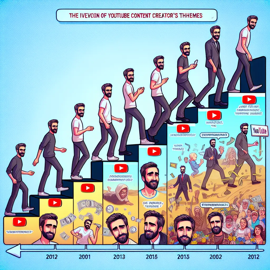 Representation of The Evolution of Mr Beast's Content Themes Over Time