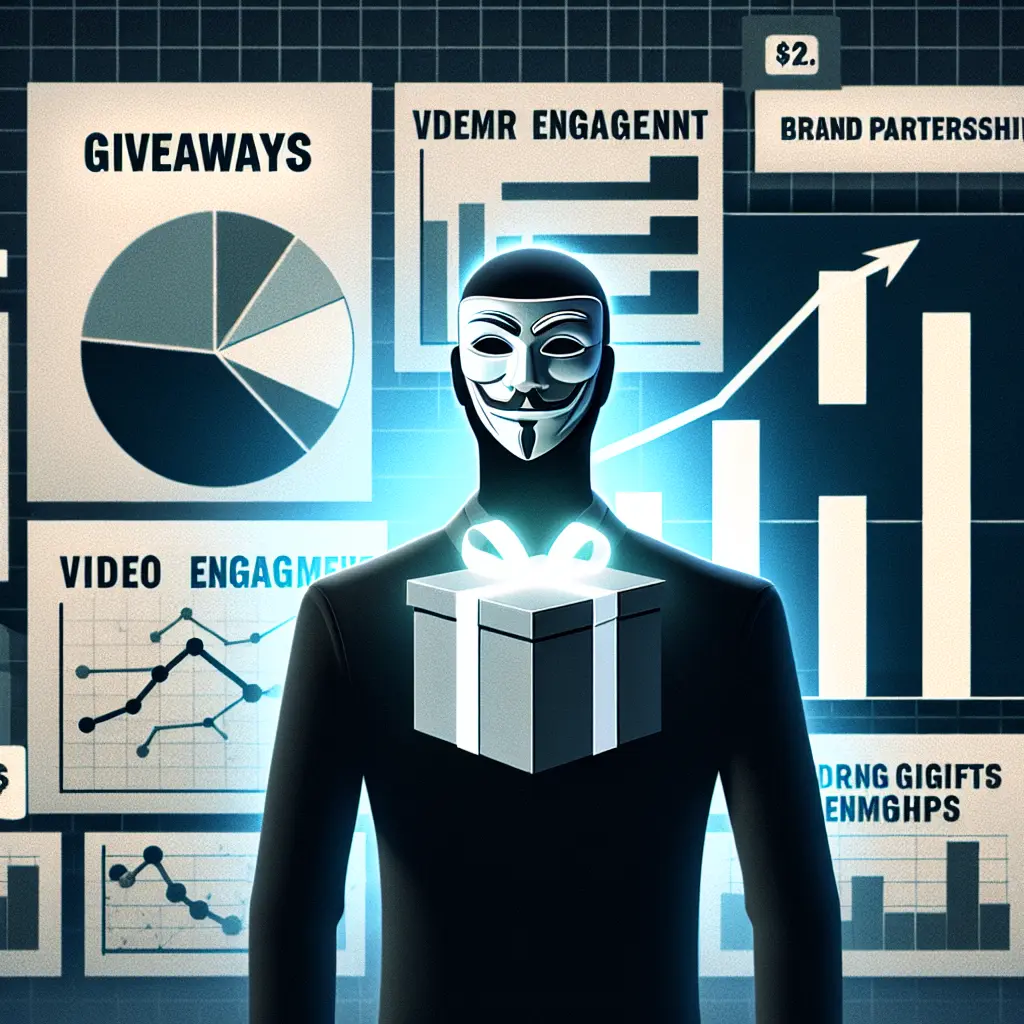 Representación de La influencia de los sorteos de Mr Beast en el compromiso de los espectadores y las asociaciones de marca