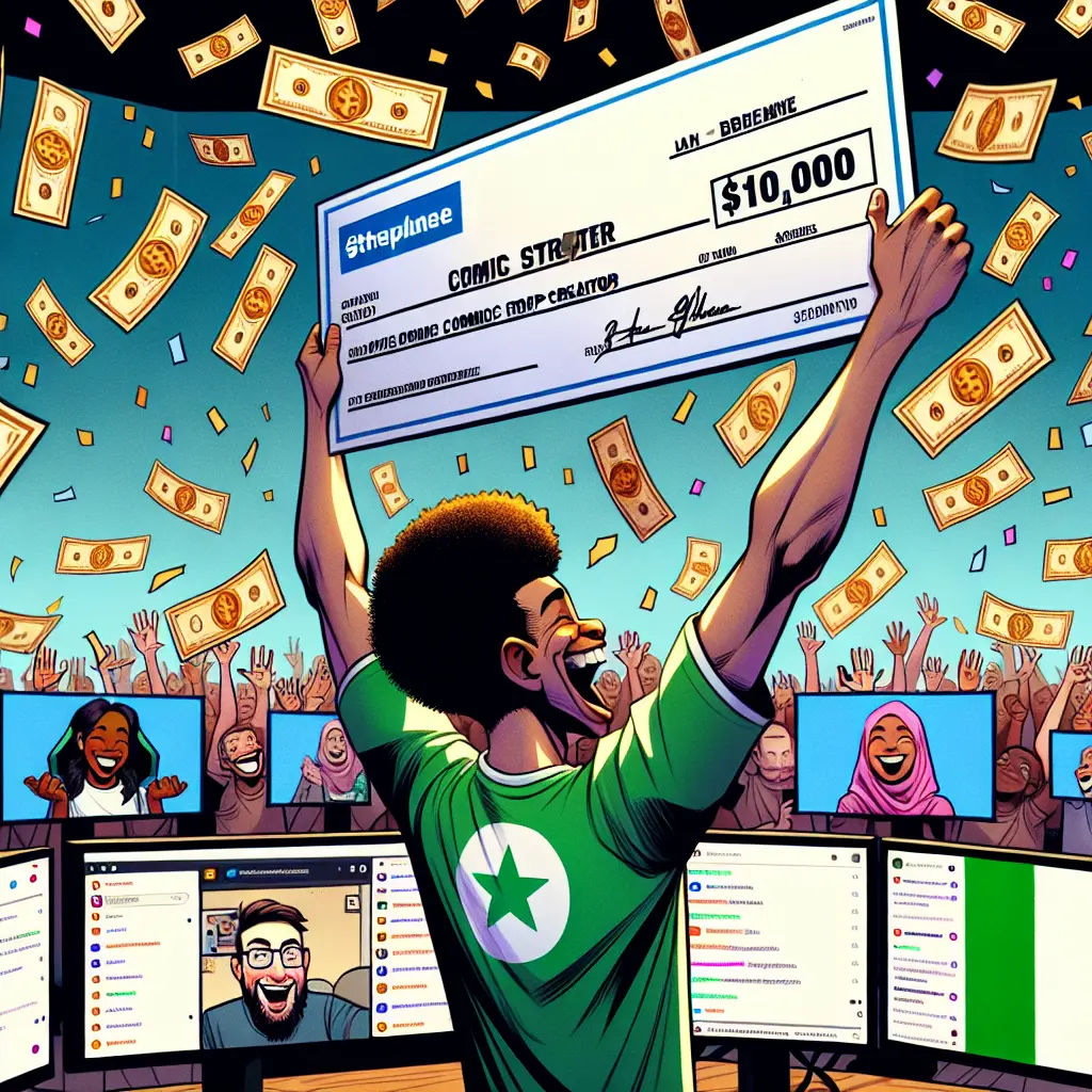 Representation of Shank Comics Wins $10,000 Prize from Mr Beast at Kai Cenat’s Streamer University, Celebrated by Nigerian Fans